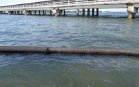 permeable silt curtain in water